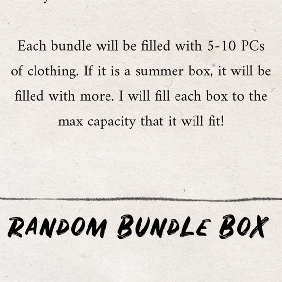 Random Bundle Box (box filled with clothing) - Picture 3 of 3
